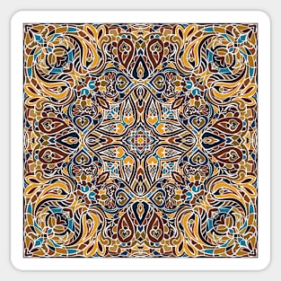 Arabic ornate square pattern Sticker